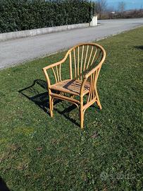 Sedia in Rattan verniciata naturale 