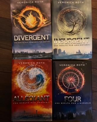 Divergent 1-4 copertina RIGIDA saga completa