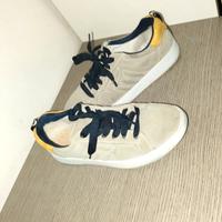 Sneakers Nero Giardini Uomo-Camoscio Grigio/Giallo