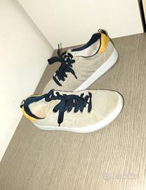 Sneakers Nero Giardini Uomo-Camoscio Grigio/Giallo