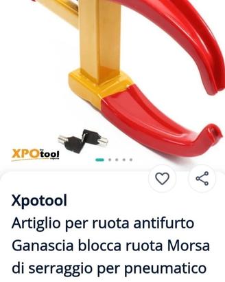 N°2 Ganasce bloccaruote antifurto camper