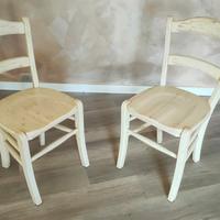 Sedie in legno shabby chic