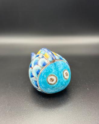 Pesce in ceramica dipinto a mano