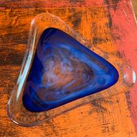 Svuotatasche in vetro di Murano blu