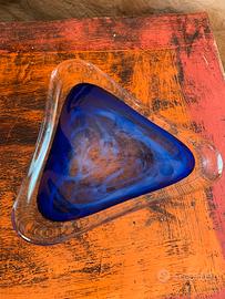 Svuotatasche in vetro di Murano blu