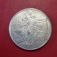 5 lire argento Vittorio emanuele III 1911