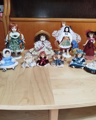 12 bambole in porcellana Capodimonte
