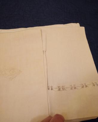 lenzuolo matrimoniale ricamo a mano