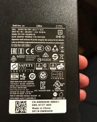 Alimentatore portatile DELL 130 watt