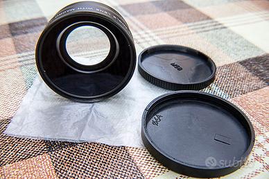 Lente wide x 0.45 con macro