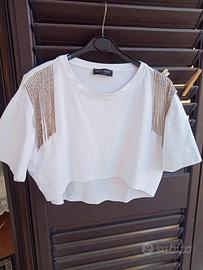 blusa con strass 