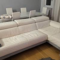 Divano in Pelle e Microfibra - Pari al Nuovo