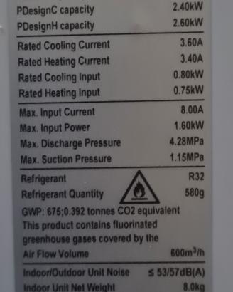 Unità interna climatizzatore Beko