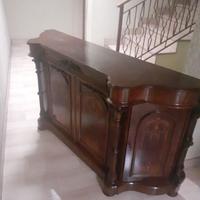 credenza mobile bar antico vittoriano in radica