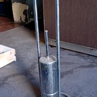 Spazzolone water e porta carta igienica  acciaio 