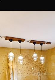 4 lampadari con coprilampade