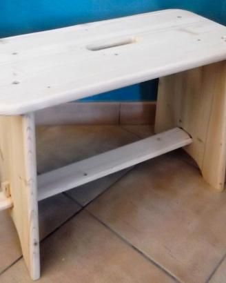 Sgabello Legno Massello Porta fiori o Panchetta