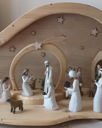 Presepe di legno artigianale