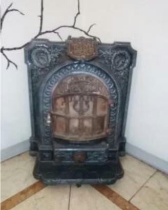 Stufa Gallia ghisa e ceramica