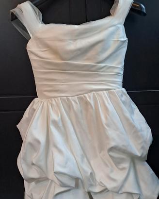 Vestito da sposa corto abito S cerimonia serata