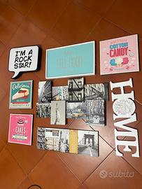 Quadri moderni illuminati e normali