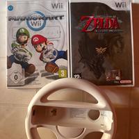 Mario Kart Wii e Zelda Twilight Princess + volante