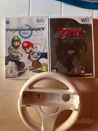 Mario Kart Wii e Zelda Twilight Princess + volante