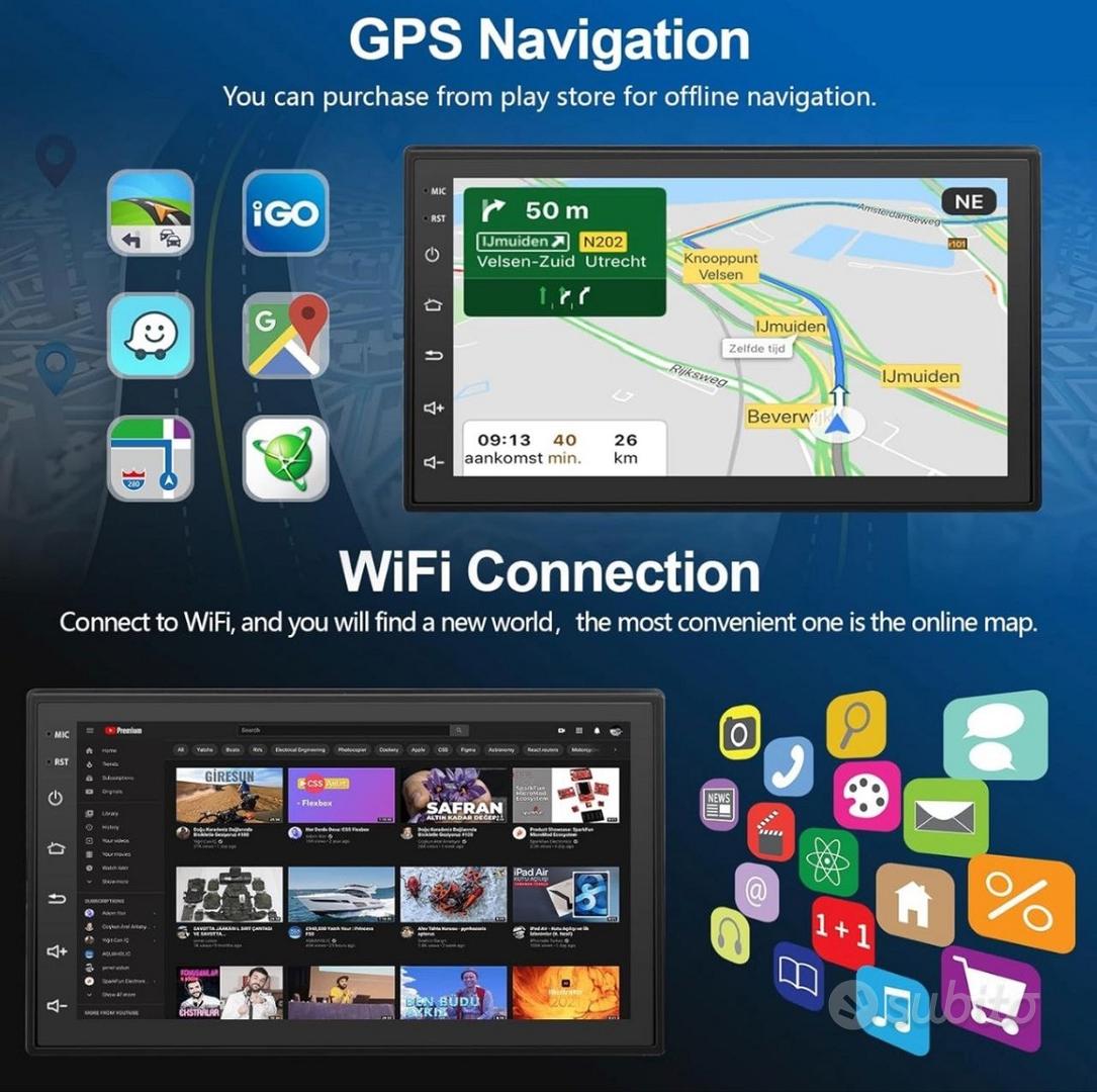 Autoradio 2 din,7"Android Audio/Video In vendita a Mantova