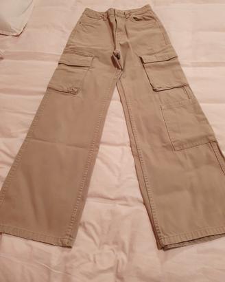 jeans cargo donna col.cammello