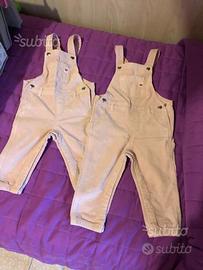 Salopette Rosa in velluto