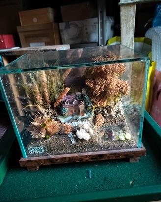 Diorama casetta con laghetto 