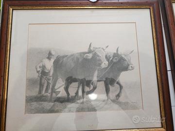 quadri con cornice in noce artigianale 