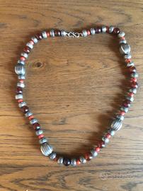 Collana Artigianale In argento indiano 73cm