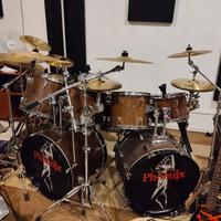 Batteria drum acustica doppia cassa