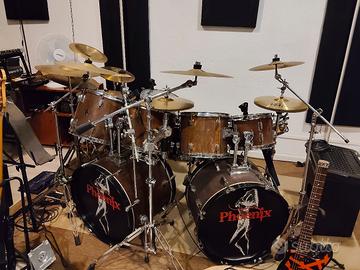 Batteria drum acustica doppia cassa