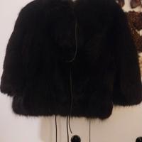Pelliccia volpe nera taglia S/M