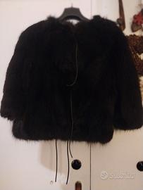 Pelliccia volpe nera taglia S/M