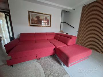 Divano letto angolare con penisola a destra,  2,70