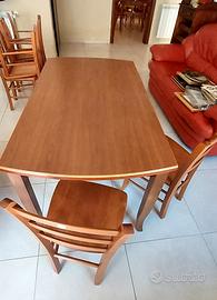 Tavolo color noce allungabile 