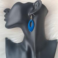 Orecchini pendenti a goccia blu