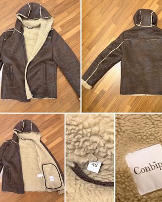 Conbipel Parka Marrone effetto pelle tg 46/S