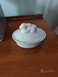 Porta burro ceramica bianca 