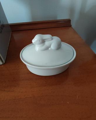 Porta burro ceramica bianca 