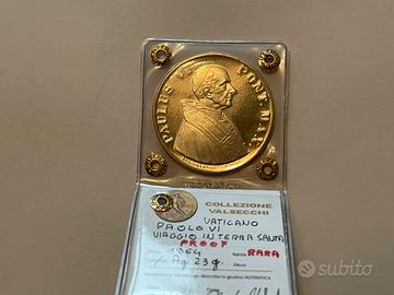 Medaglia Papa Paolo VI 1964 Terra Santa Ag Proof