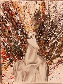 Ritratto femminile action Paint