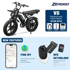 E-Bike Fat Bike ZEROGO V8 – Bicicletta Elettrica