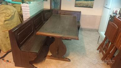 panca e tavolo legno pino