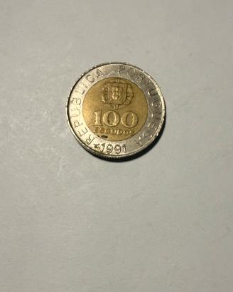 Moneta 100 Escudos Portoghesi 1991 - Portogallo