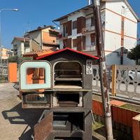 Forno a legna da esterno con canna fumaria