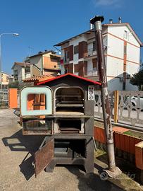 Forno a legna da esterno con canna fumaria